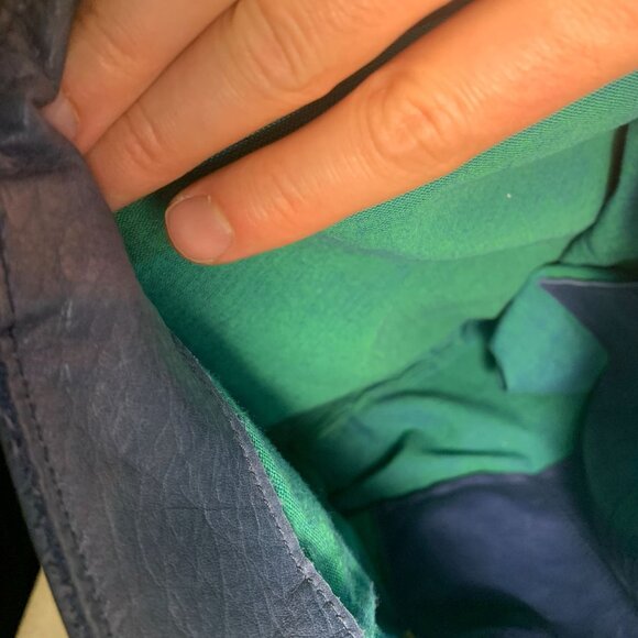 Spencer Devine Blue Leather Purse Large - Picture 7 of 8